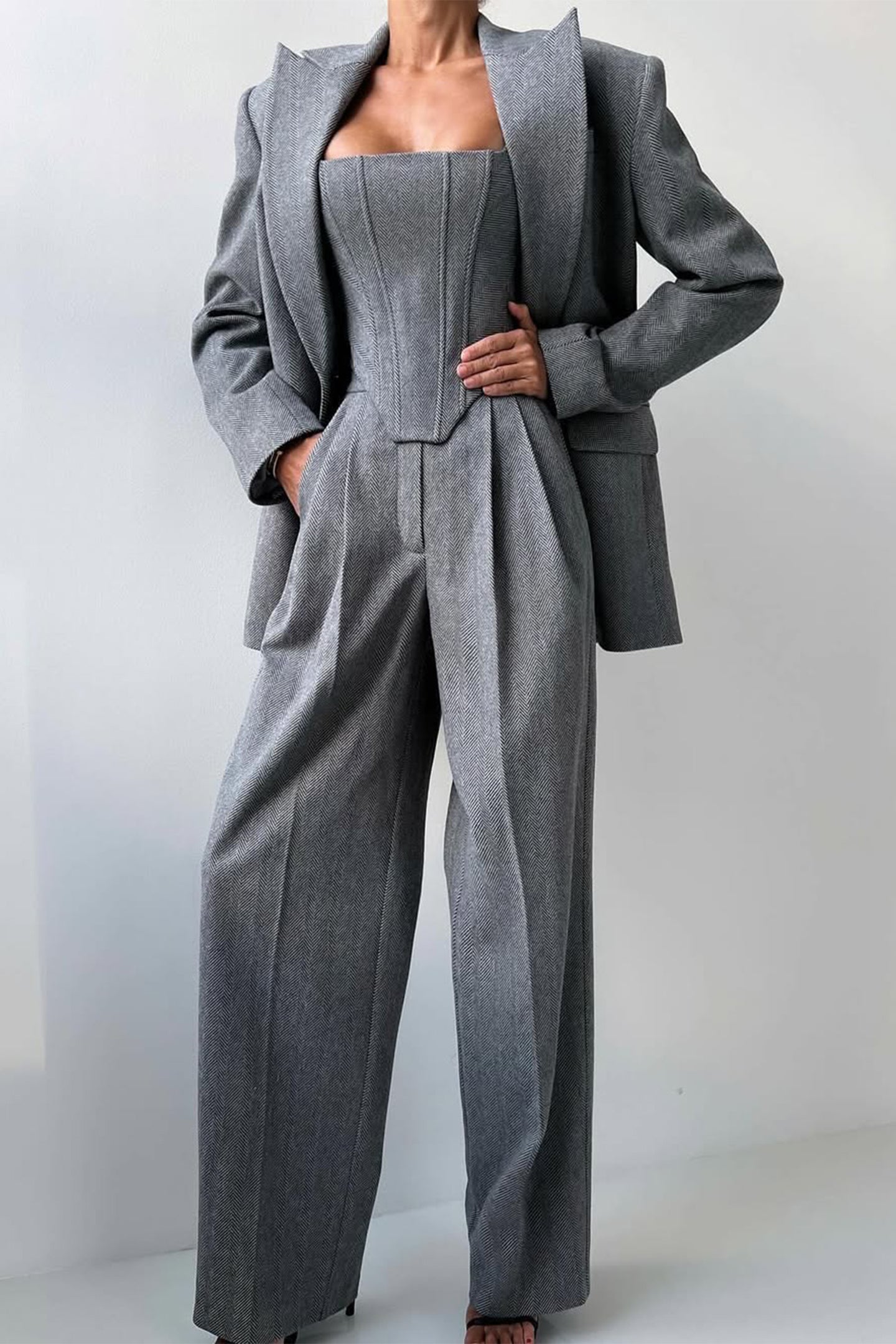 Ensemble trois pièces "Elegance" – Blazer, blouse & pantalon