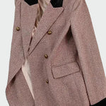 Manteau à double zip – Col contrastant