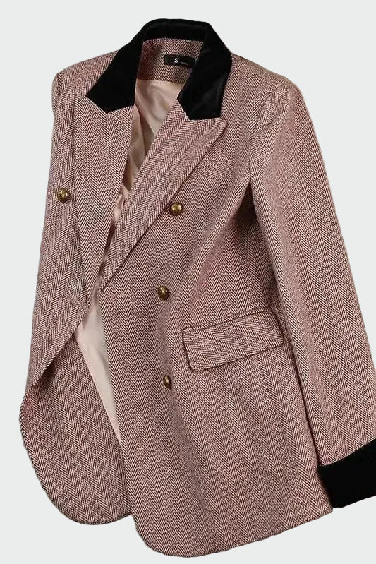 Manteau à double zip – Col contrastant