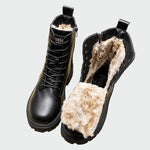 Winterlaarzen – Zwart Leer Gevoerd