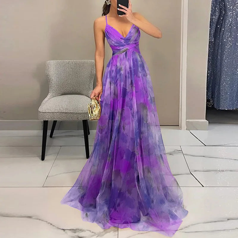 Robe Maxi "Katharina" – Mousseline à Fleurs