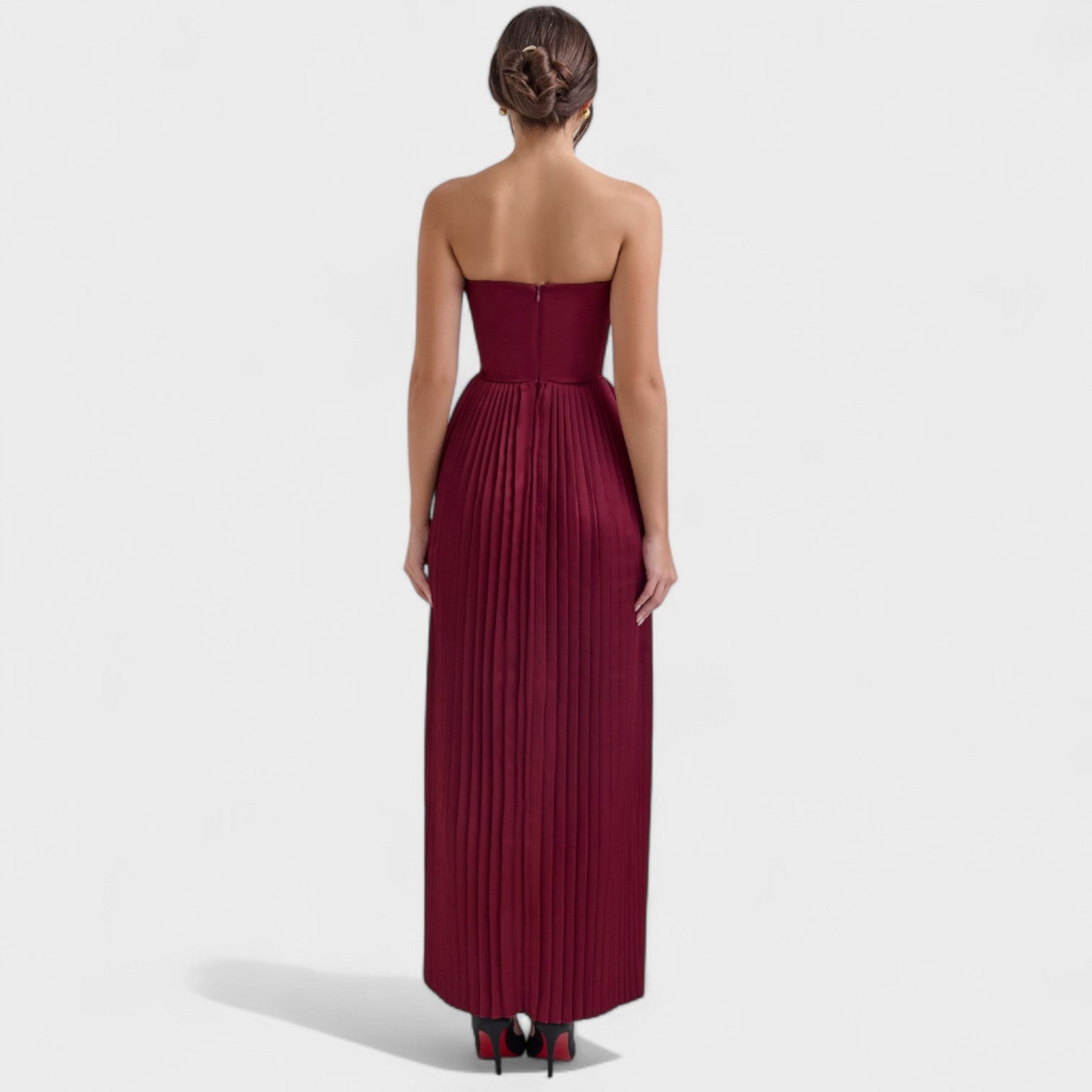 Robe bustier "Margarethe" – Jupe plissée