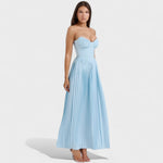 Robe bustier "Margarethe" – Jupe plissée