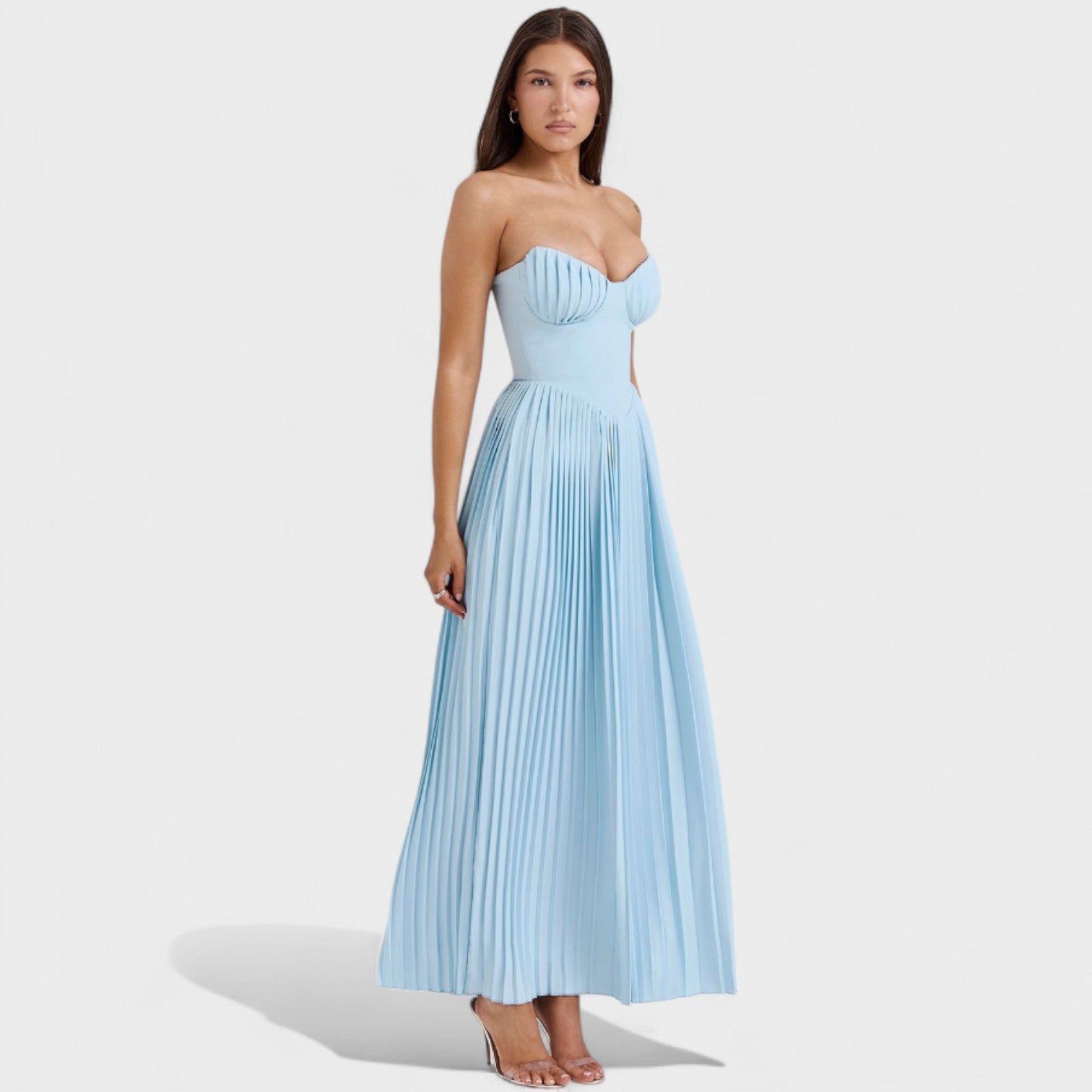 Robe bustier "Margarethe" – Jupe plissée