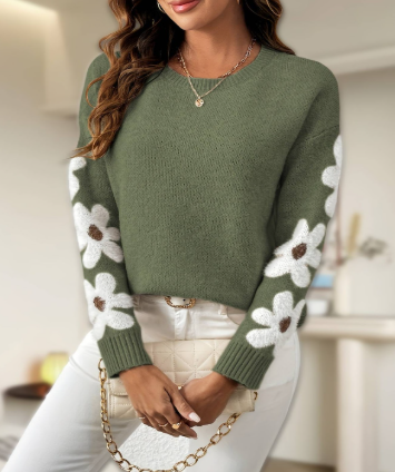 Pull "Silke" – Maille à Manches Fleuries