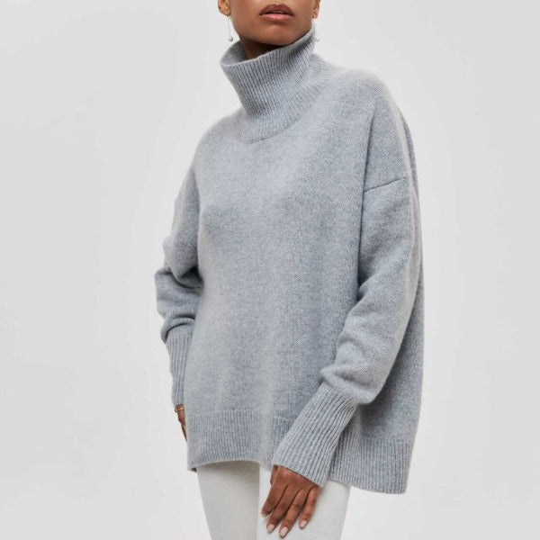 Trui "Irene" – Comfortabel met Hoge Kraag