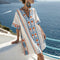 Robe de Plage "Christina" – Bleu clair & Orange