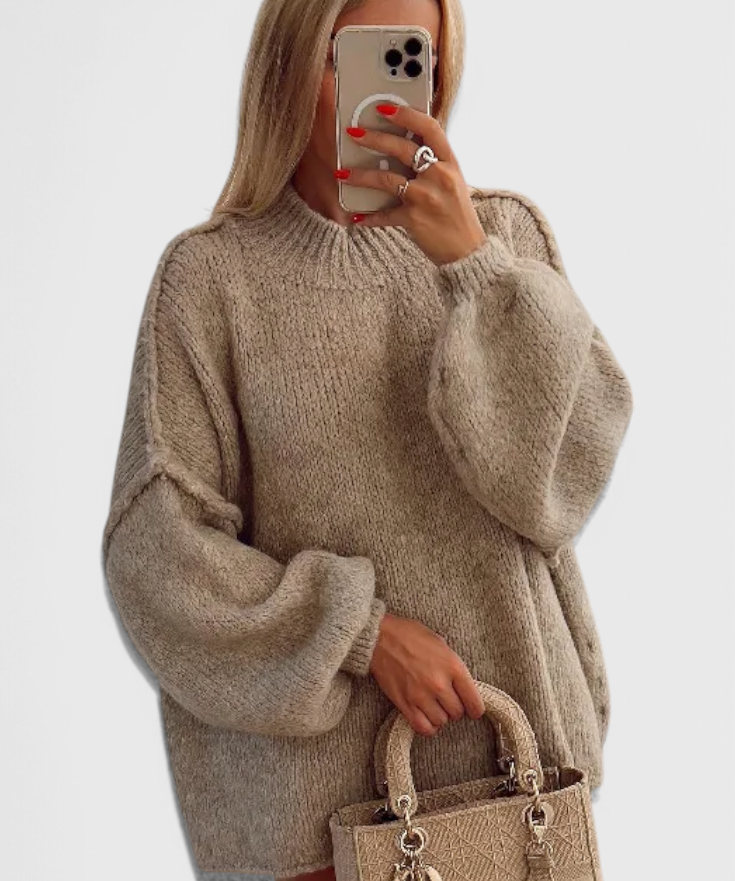 Trui "Jana" – Oversized met Ballonmouwen