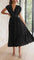 Robe Plissée "Eva" – Élégante à Col en V