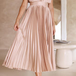 Robe Plissée "Eva" – Élégante à Col en V