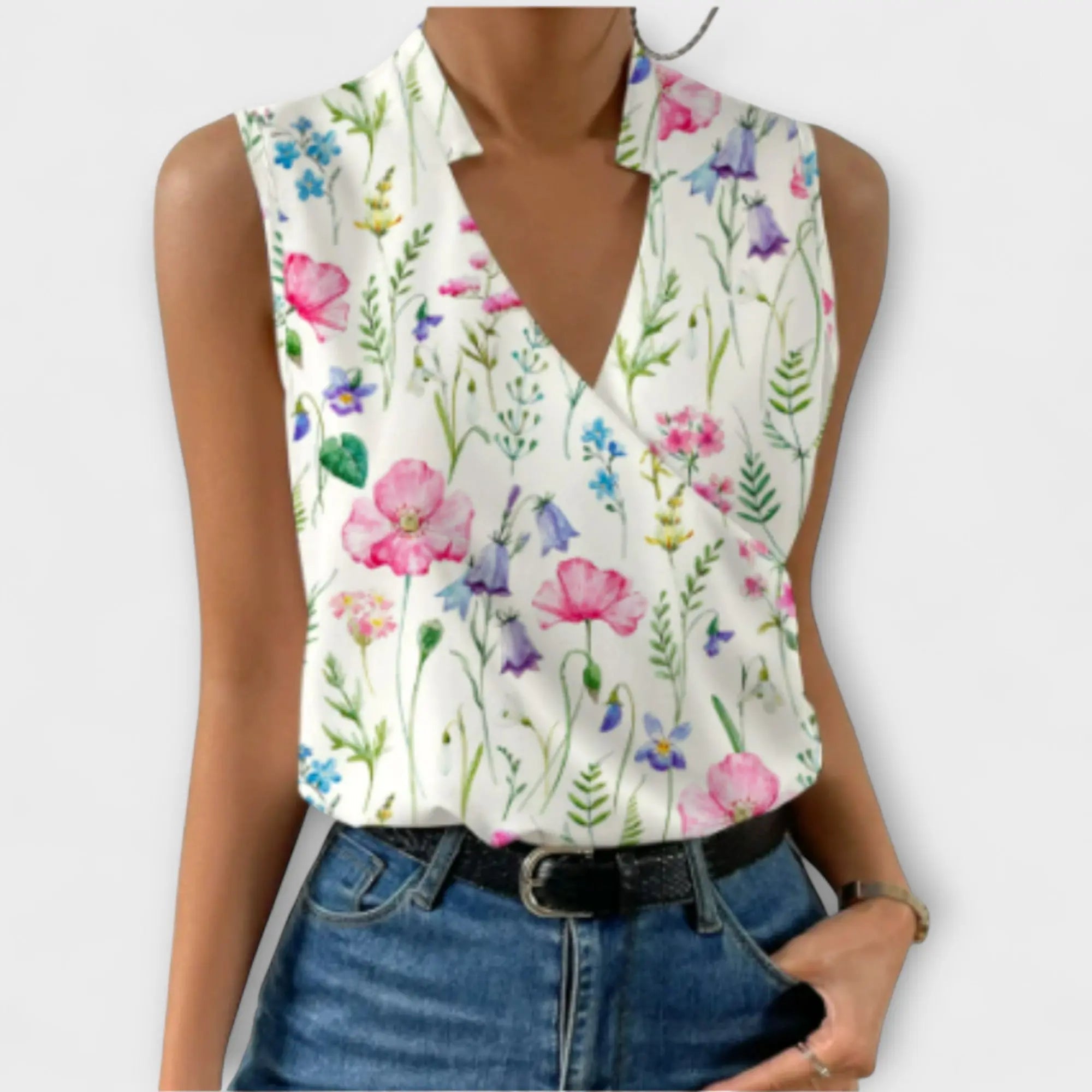 Top d'Été "Rosa" – Doux à Col en V
