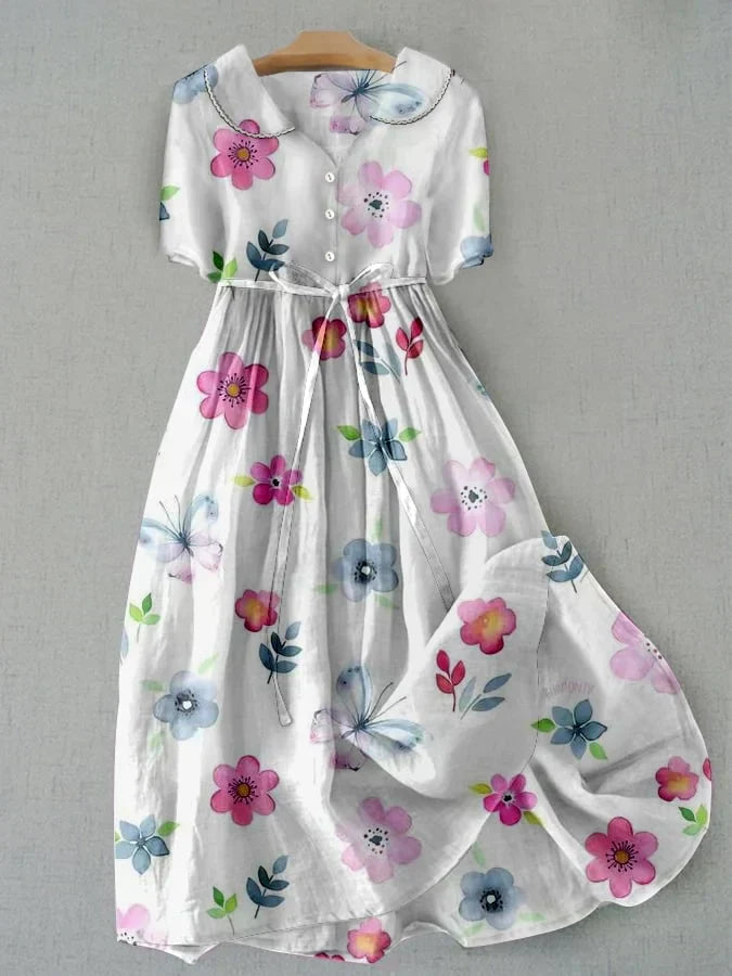 Bloemenkleed "Bettina" – Met Rijgtaille