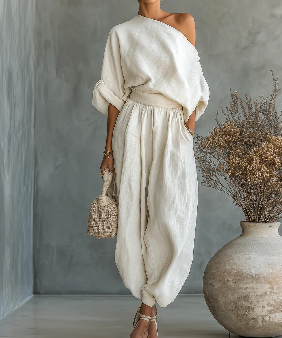Off-Shoulder Set "Leni" – Crèmewit