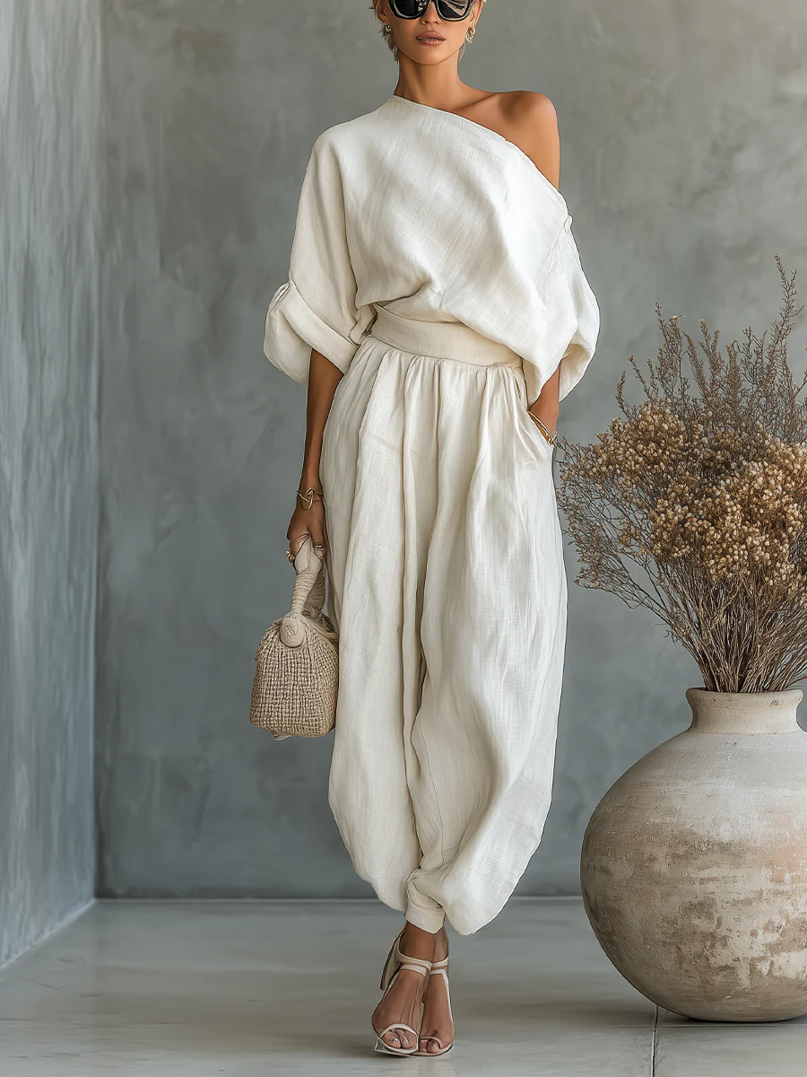 Off-Shoulder Set "Leni" – Crèmewit
