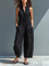 Mouwloze Jumpsuit "Anna" – Zwart Minimalistisch