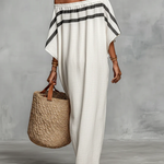 Off-Shoulder Maxikleed "Mia" – Wit met Vleermuismouwen