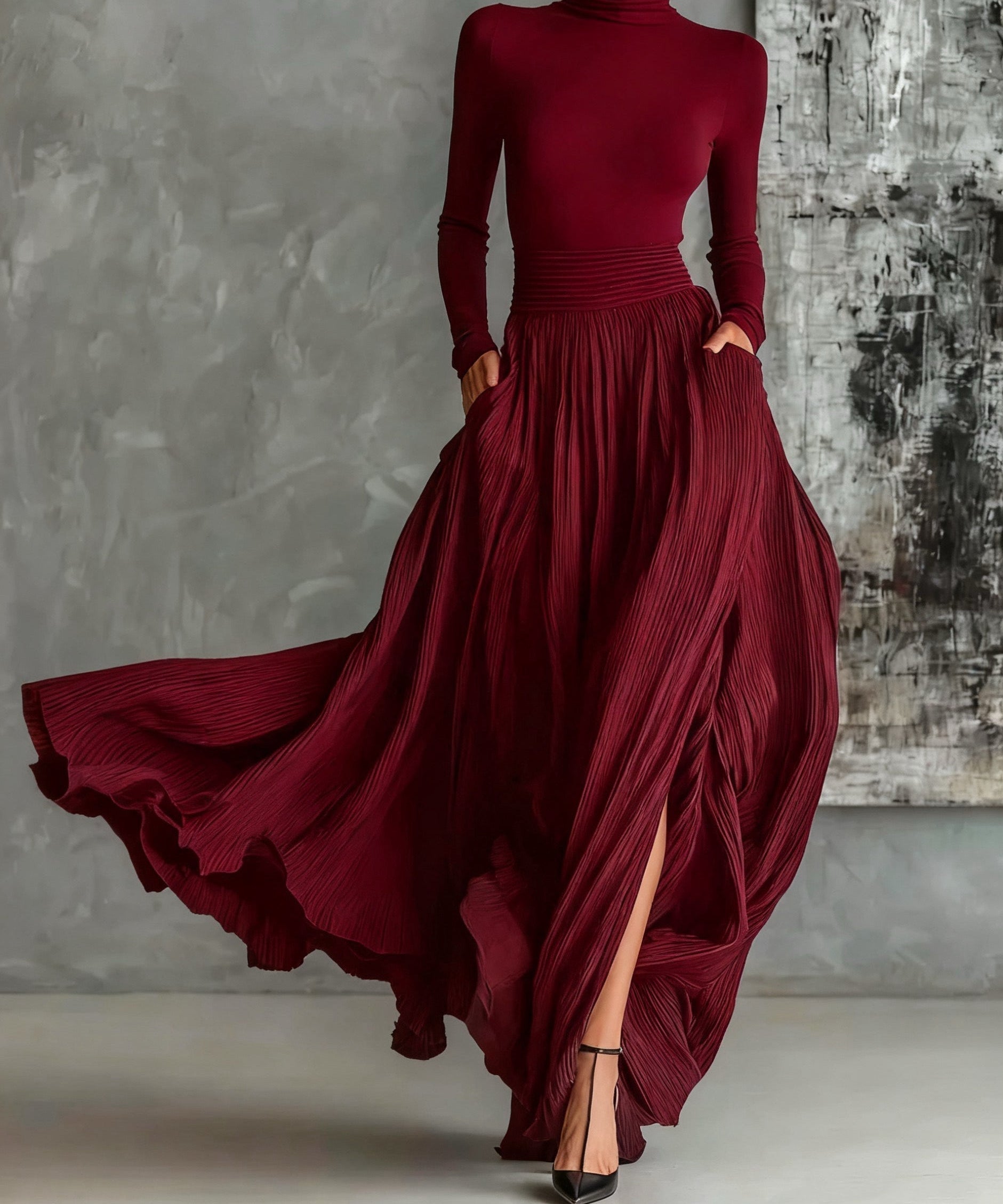 Set "Inge" – Met Plisséerok