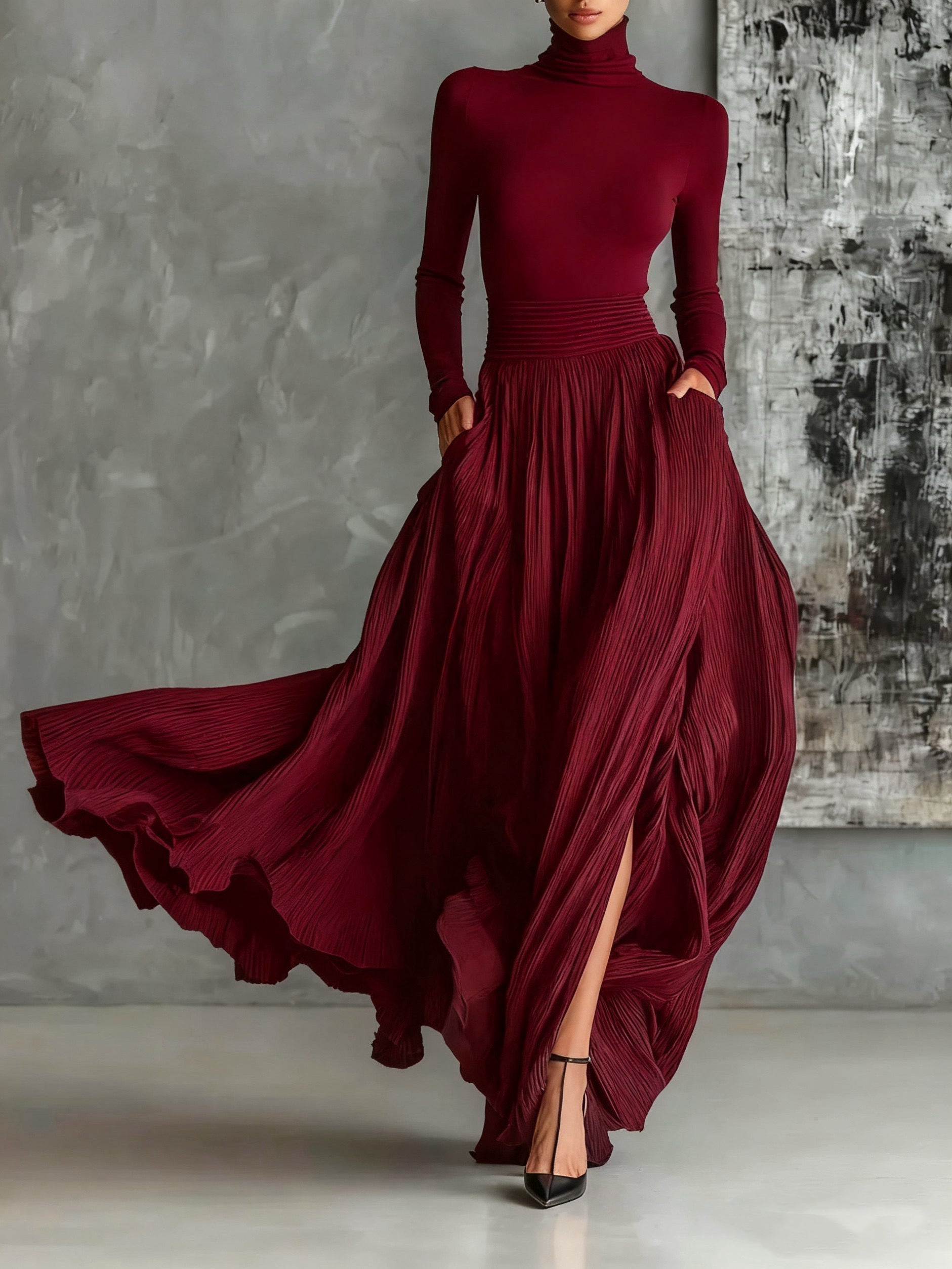 Set "Inge" – Met Plisséerok