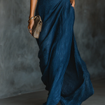 Maxikleed "Leni" – Donkerblauw met Lange Mouwen