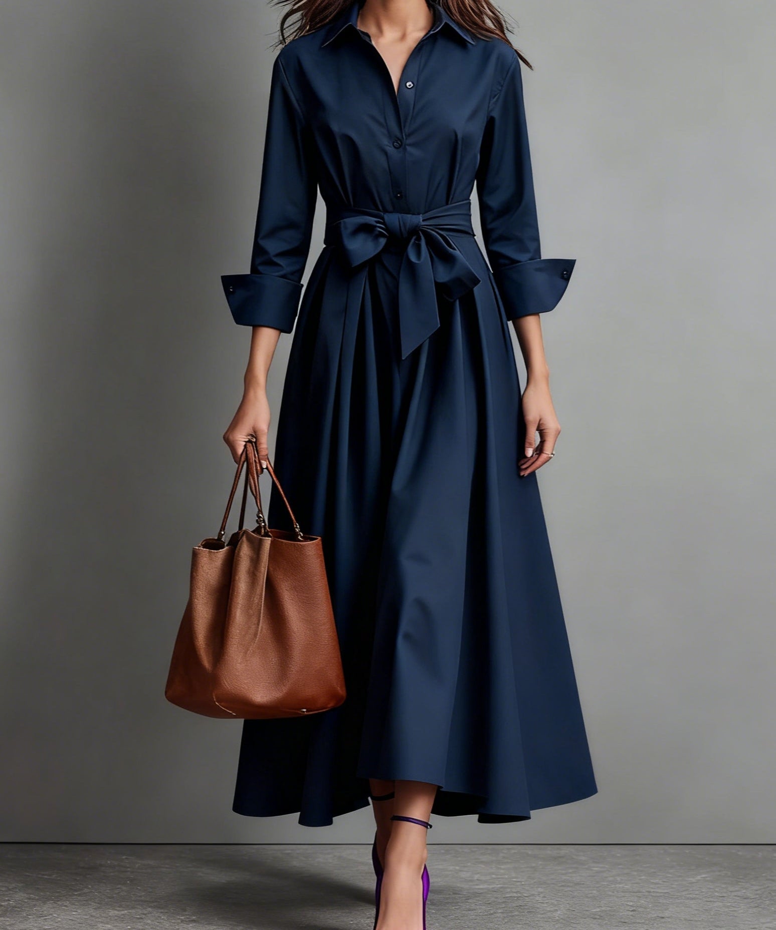 Maxikleed "Frieda" – Met Strikdetail