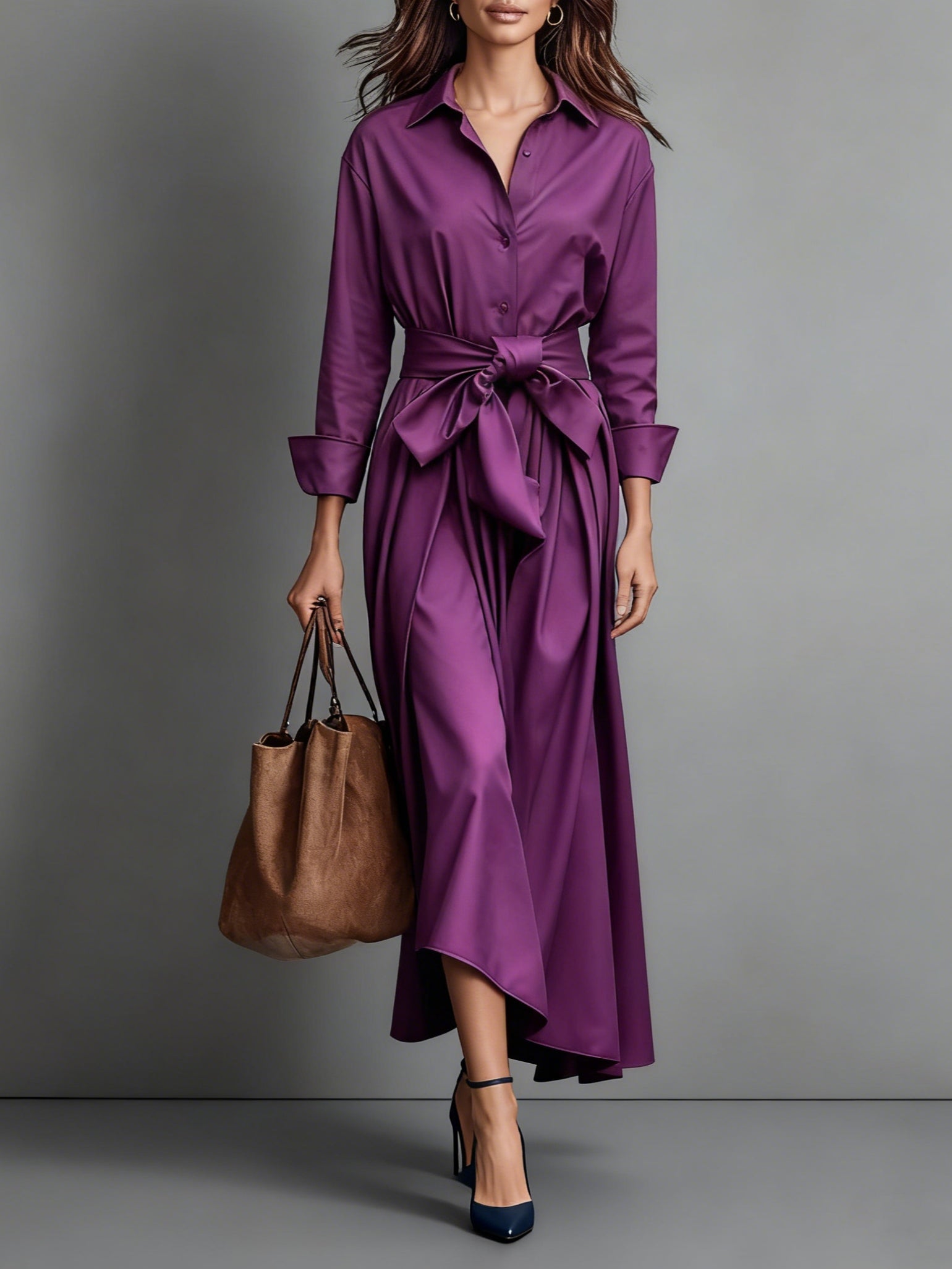 Maxikleed "Frieda" – Met Strikdetail