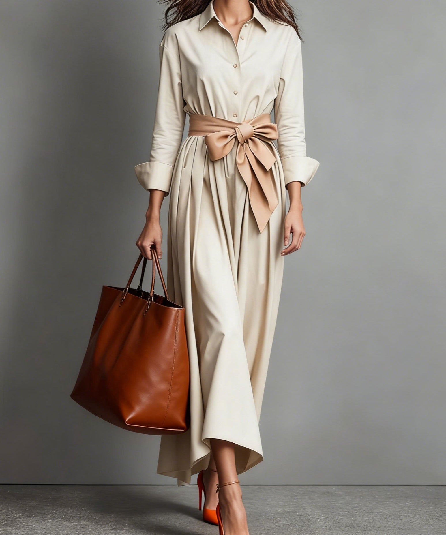 Maxikleed "Frieda" – Met Strikdetail
