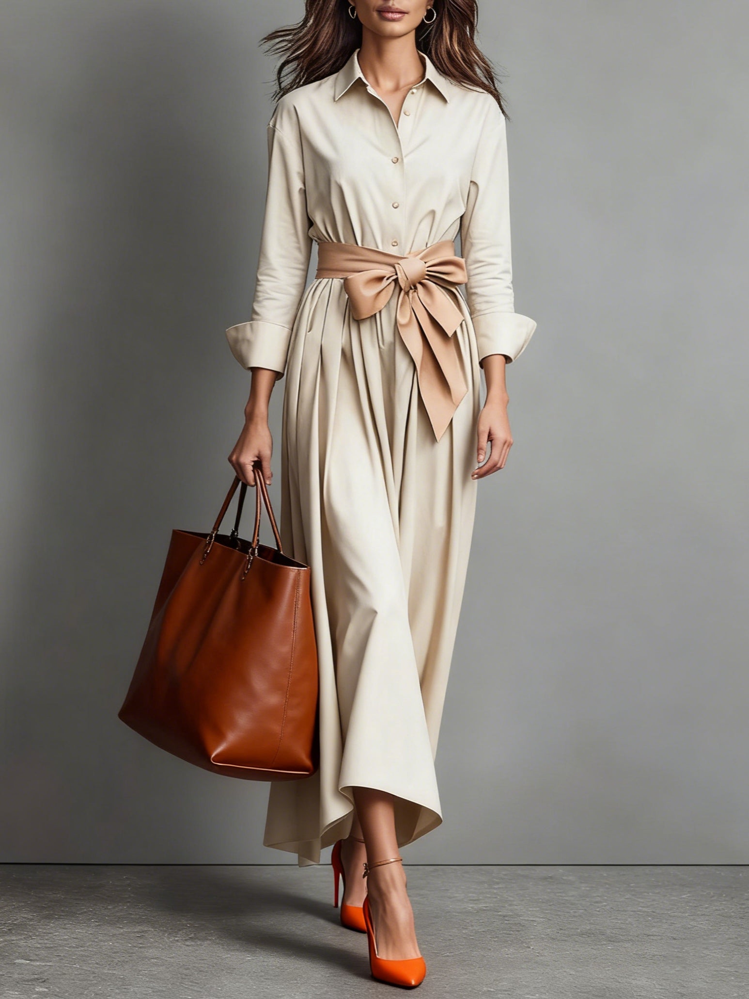 Maxikleed "Frieda" – Met Strikdetail