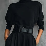 Tweedelige Set "Gisela" – Zwart met Riem