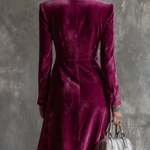 Robe Blazer "Vera" – Velours Lilas Longue