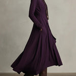 Maxi-Tuniekkleed "Laura" – Asymmetrisch Paars & Zwart