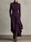 Maxi-Tuniekkleed "Laura" – Asymmetrisch Paars & Zwart