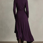 Maxi-Tuniekkleed "Laura" – Asymmetrisch Paars & Zwart