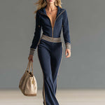 Sportieve Jumpsuit "Cornelia" – Donkerblauw
