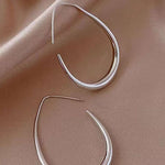 Boucles d'oreilles – Métal ovale