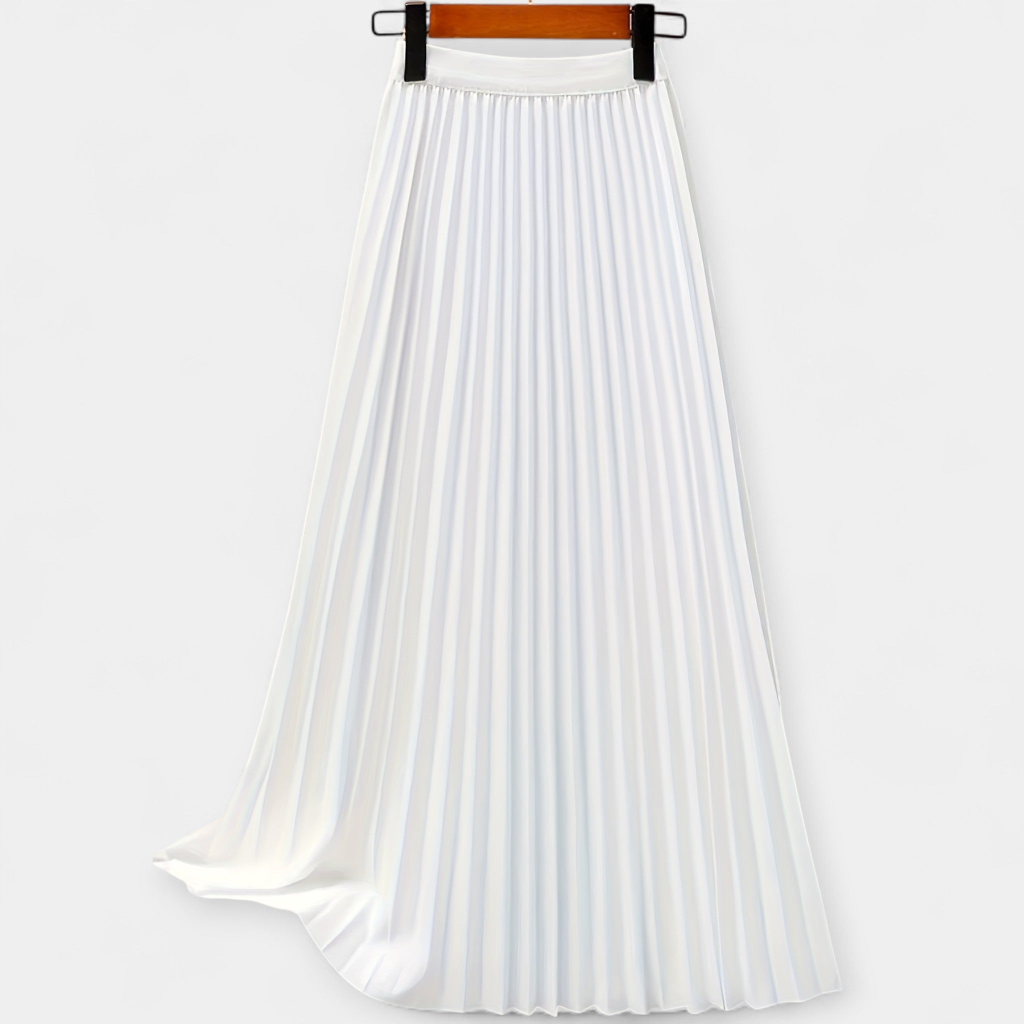 Jupe plissée satinée – Maxi