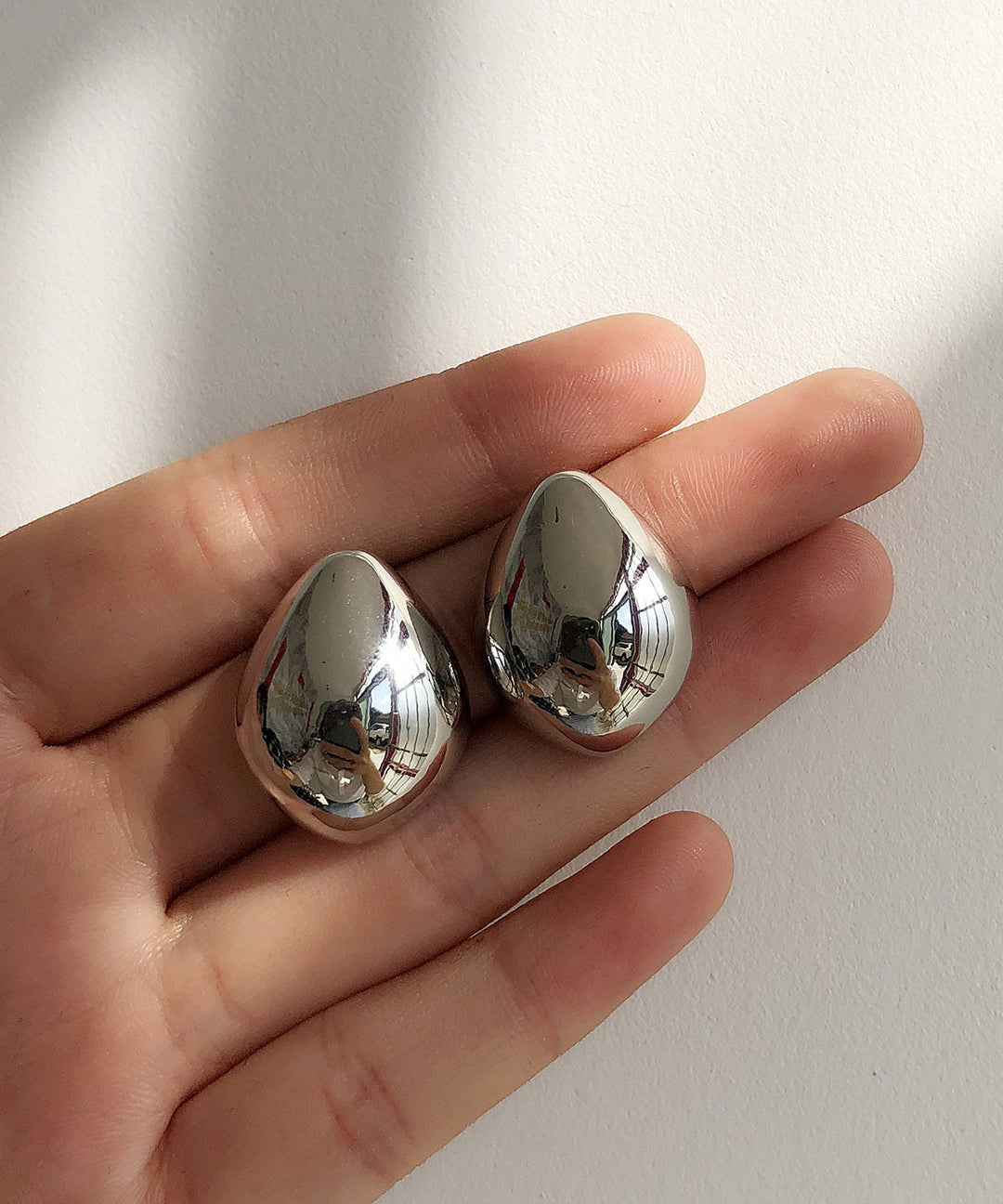 Boucles d'oreilles – Goutte métallisée