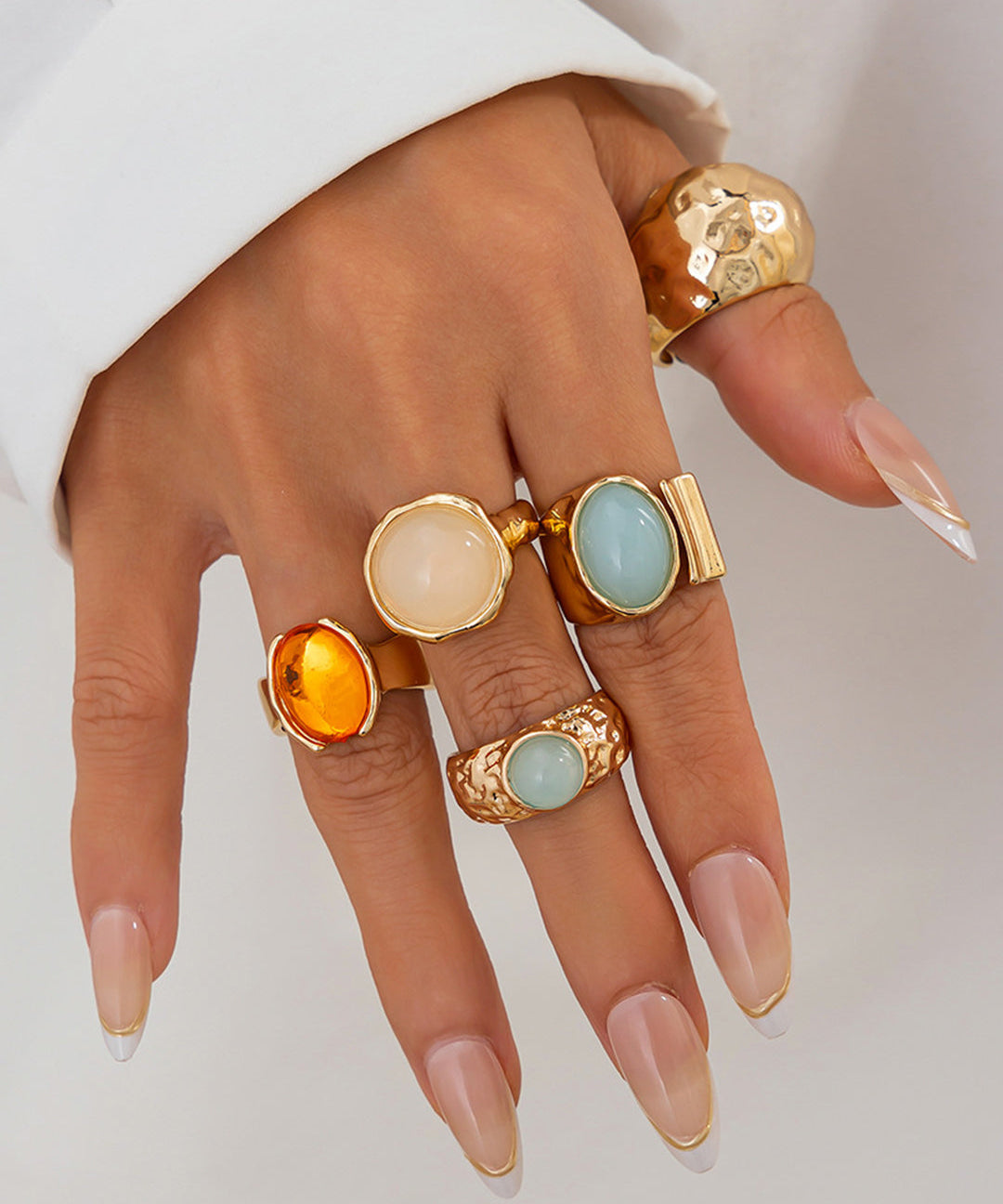 Set de bagues – Bagues ouvertes à strass