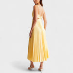 Robe midi "Eva" – Plissée à col V