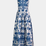 Bloemenkleed "Amelie" – Blauw & Wit Porselein