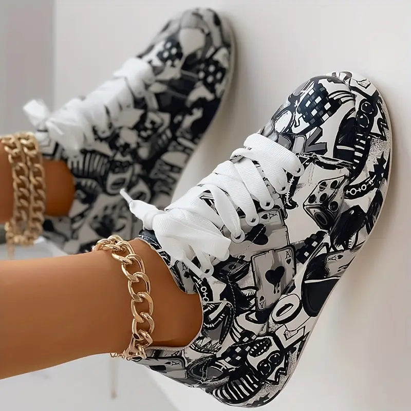 Baskets "Veronika" – Graffiti avec amorti