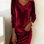 Robe en Velours "Rosa" – Coupe Ample