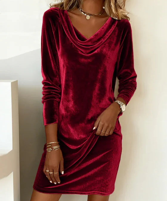 Robe en Velours "Rosa" – Coupe Ample