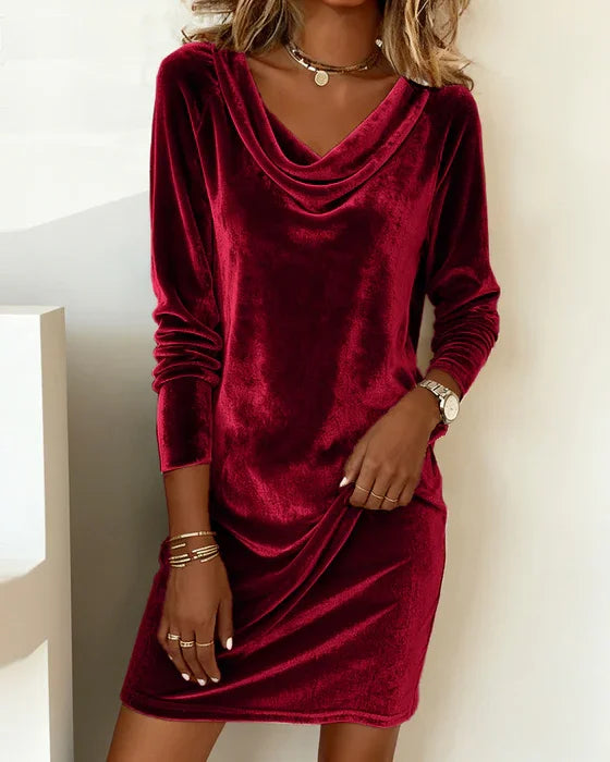 Robe en Velours "Rosa" – Coupe Ample