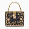 Sac "Stefanie" – Acrylique à fleurs dorées