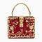Sac "Stefanie" – Acrylique à fleurs dorées