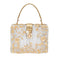 Sac "Stefanie" – Acrylique à fleurs dorées