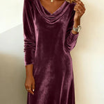 Robe en Velours "Rosa" – Coupe Ample