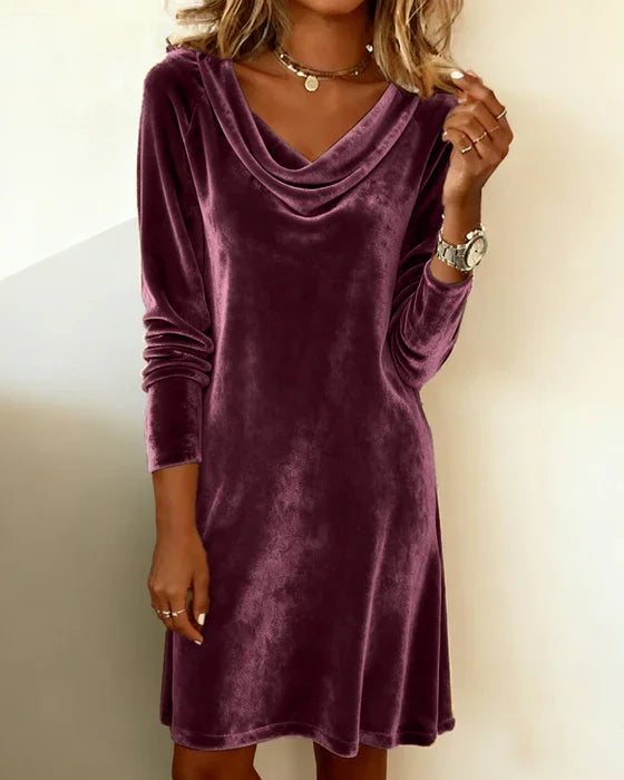 Robe en Velours "Rosa" – Coupe Ample