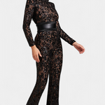 Combinaison en dentelle "Rosalie" – Paillettes & ceinture corset