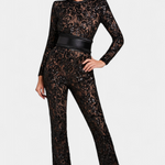 Combinaison en dentelle "Rosalie" – Paillettes & ceinture corset